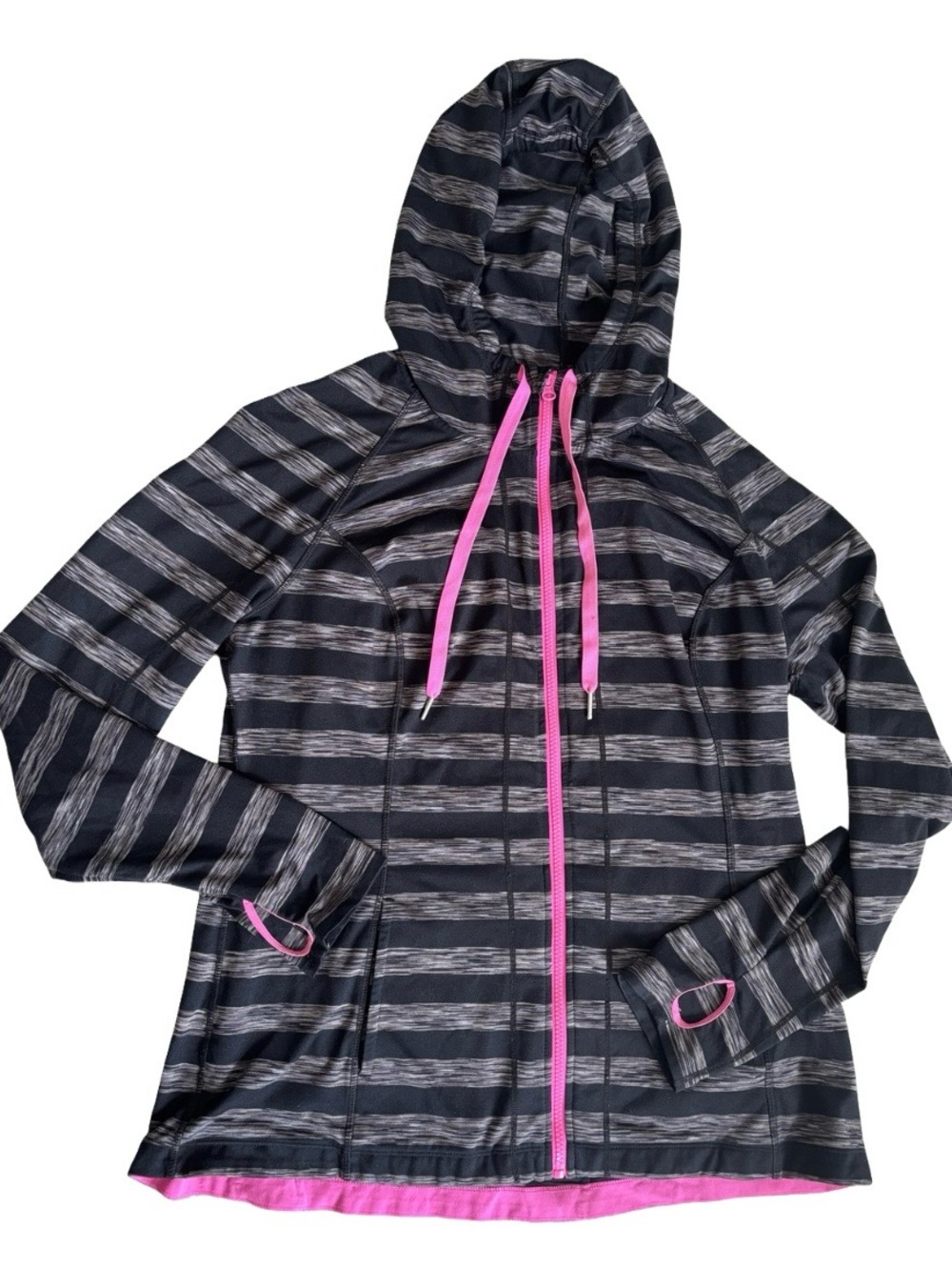 Lukka Hooded Zip Front Active Jacket Size XXL Gym to Street Athleisure
